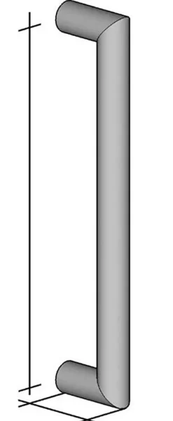 Hardwarexchange Poignée De Porte Extérieure<Poignée de tirage Diamètre 30 mm - Entraxe350 mm - INOX 304 satiné
