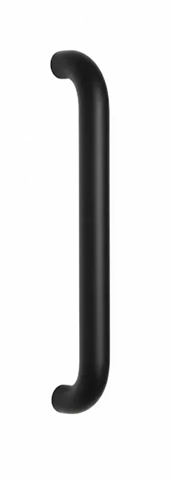 Hardwarexchange Poignée de tirage Diamètre 32 mm - Entraxe350 mm - INOX 304 Laqué RAL 9005 Noir Mat- Poignée De Porte Extérieure