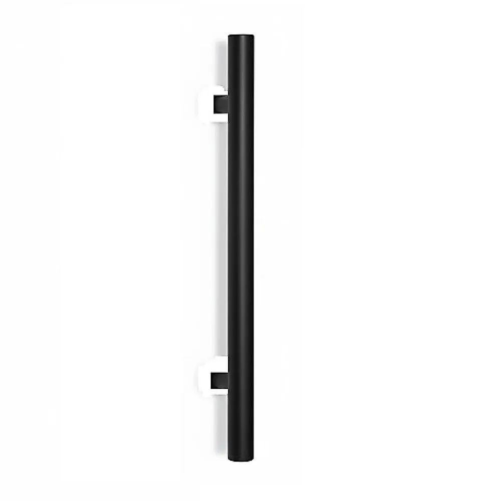 Hardwarexchange Poignée de tirage Diamètre 30 mm - Entraxe300 - S75 - L450 mm - INOX 304 Laqué RAL 9005 Noir Mat- Poignée De Porte Extérieure