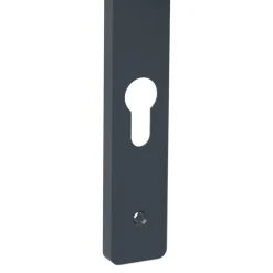 GoodHome Poignée porte pvc Servicio gris anthracite- Poignée De Porte Extérieure