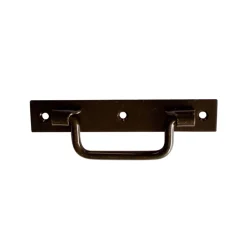 Afbat - Tb Industrie Sas Poignée sur platine Afbat acier noir l.160 mm- Accesoire Pour Volet