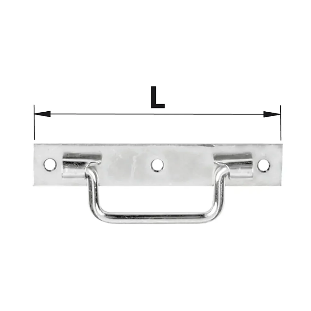 Afbat - Tb Industrie Sas Poignée sur platine Afbat acier noir l.140 mm- Accesoire Pour Volet