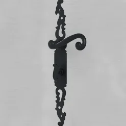 Secury-T Poignées de porte fer forgé COQ noir 330X36 mm à condamnation- Poignée De Porte