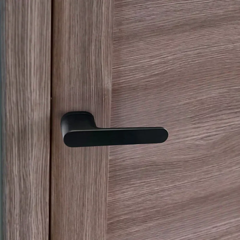 Secury-T Poignée De Porte<Poignées de porte sur rosace oblongue noir mat - Modèle Marina