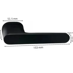 Secury-T Poignée De Porte<Poignées de porte sur rosace oblongue noir mat - Modèle Marina
