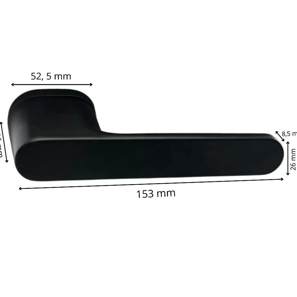 Secury-T Poignée De Porte<Poignées de porte sur rosace oblongue noir mat - Modèle Marina