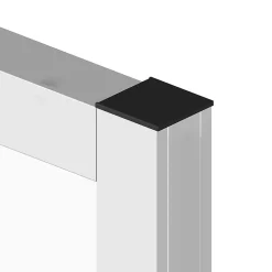 MySystem Porte battante blanche H 2040 x L 930 mm - 3 verres opales horizontaux + béquille inox- Bloc Porte
