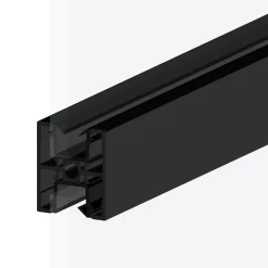 MySystem Porte battante noire H 2040 x L 830 mm - 3 verres opales horizontaux + béquille inox- Bloc Porte