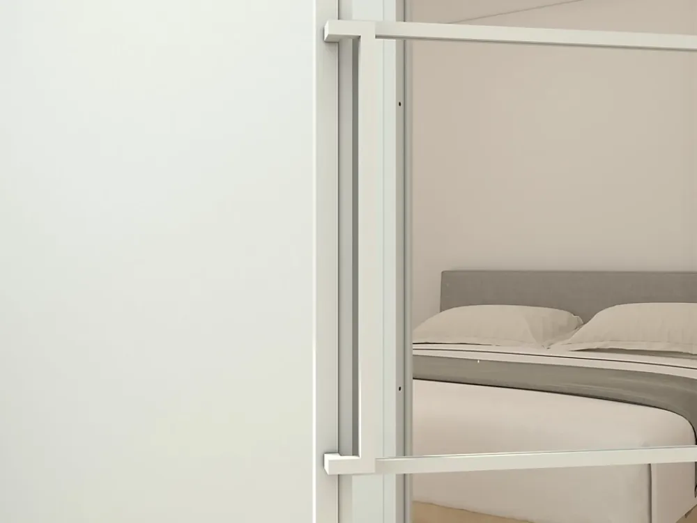 Schulte Bloc Porte<Porte complète intérieure en verre avec cadre 83x211cm - transparent - blanc mat - droite