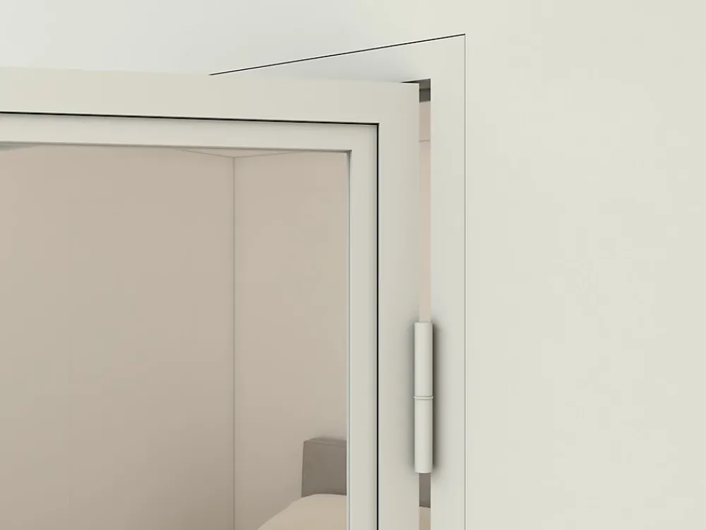 Schulte Bloc Porte<Porte complète intérieure en verre avec cadre 83x211cm - transparent - blanc mat - droite