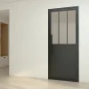 Schulte Bloc Porte<Porte complète intérieure en verre avec cadre - 83x211cm -atelier - transparent - charnière droite