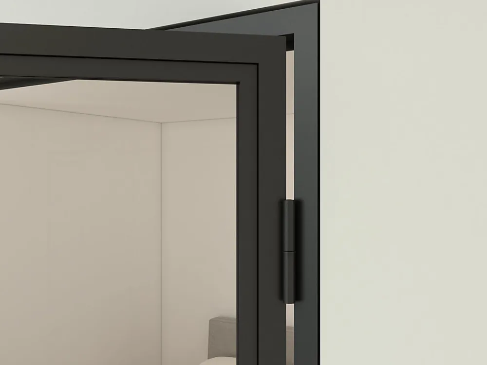 Schulte Bloc Porte<Porte complète intérieure en verre avec cadre - 83x211cm -atelier - transparent - charnière droite