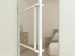 Schulte Bloc Porte<Porte complète intérieure en verre avec cadre 83x211cm - transparent - blanc mat - gauche
