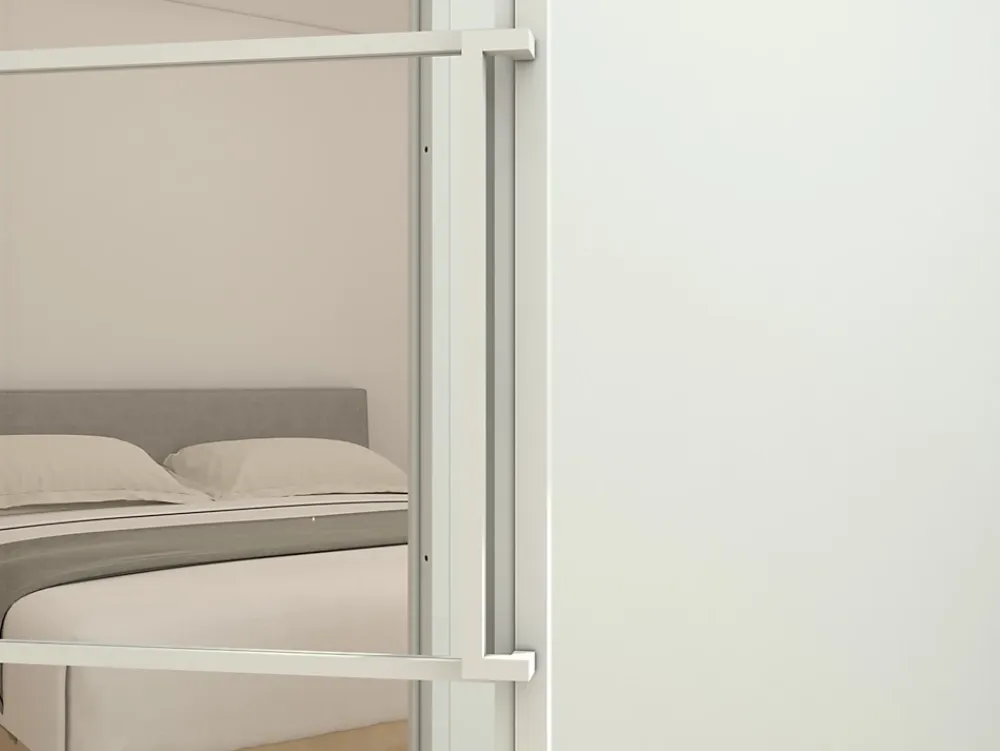 Schulte Bloc Porte<Porte complète intérieure en verre avec cadre 83x211cm - transparent - blanc mat - gauche