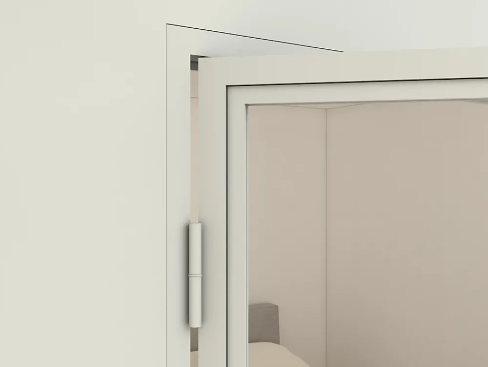 Schulte Bloc Porte<Porte complète intérieure en verre avec cadre 83x211cm - transparent - blanc mat - gauche