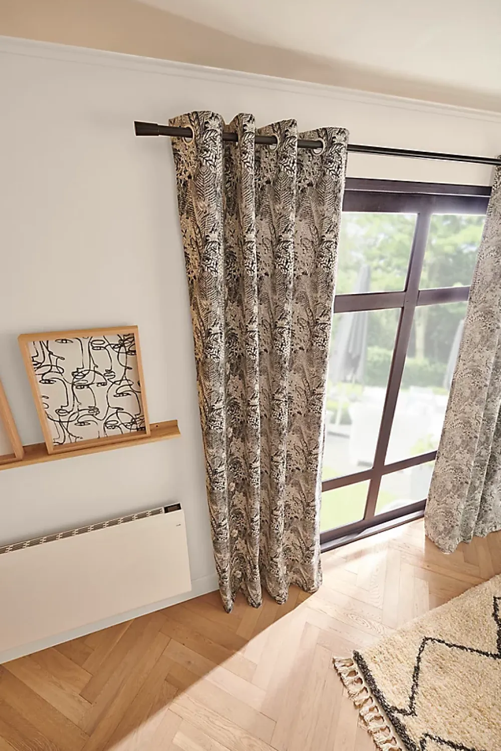 Porte coulissante Alpille effet chêne naturel H.204 x l.83 cm- Porte Coulissante