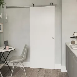 Porte Coulissante<Porte coulissante Alpille blanc H.204 x l.83 cm