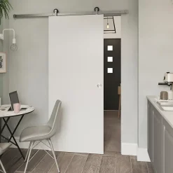Porte Coulissante<Porte coulissante Alpille blanc H.204 x l.83 cm