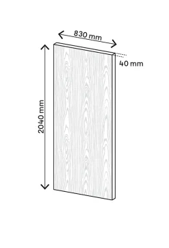 Porte Coulissante<Porte coulissante Alpille blanc H.204 x l.83 cm