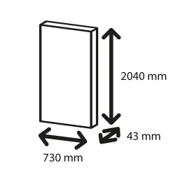 Porte Coulissante<Porte coulissante Arithmos laqué blanc H.204 x l.73 cm