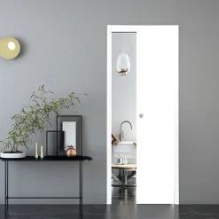 Porte Coulissante<Porte coulissante Arithmos laqué blanc H.204 x l.73 cm