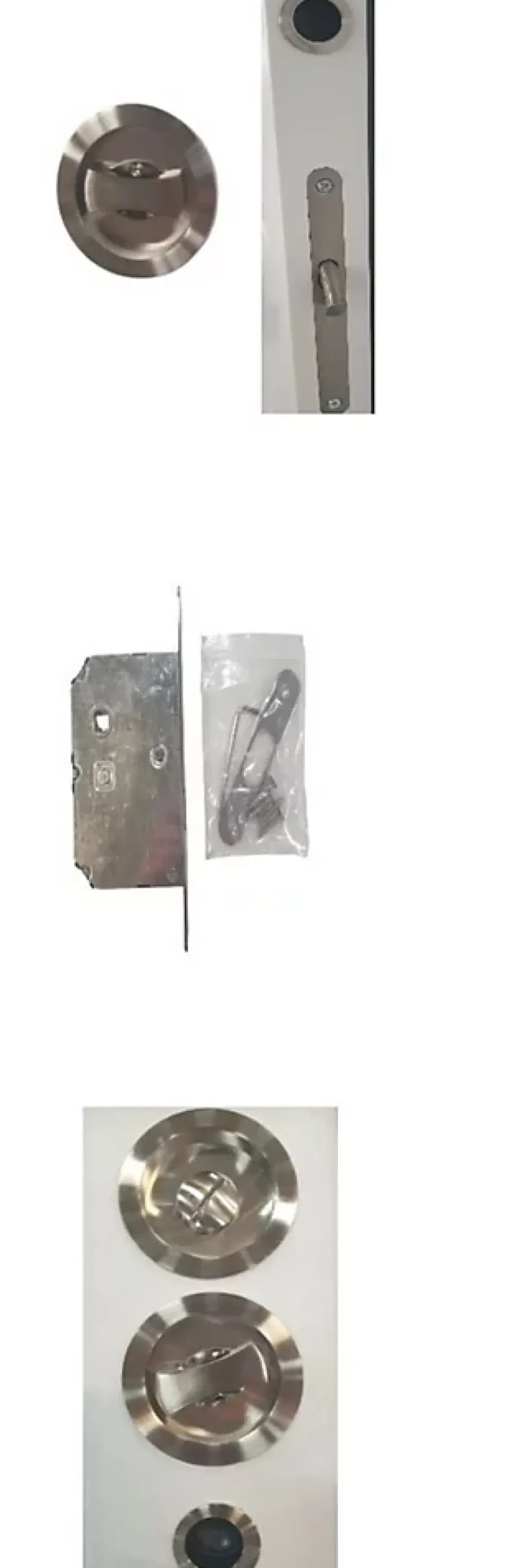 Gd Menuiseries Porte Coulissante Atelier Noir, Panneau Blanc Vitrée H204 X L83, Galandage, Kit De Finition- Porte Coulissante