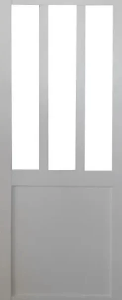 Gd Menuiseries Porte Coulissante Atelier Blanc H204 X L93, Rail Alu- Porte Coulissante