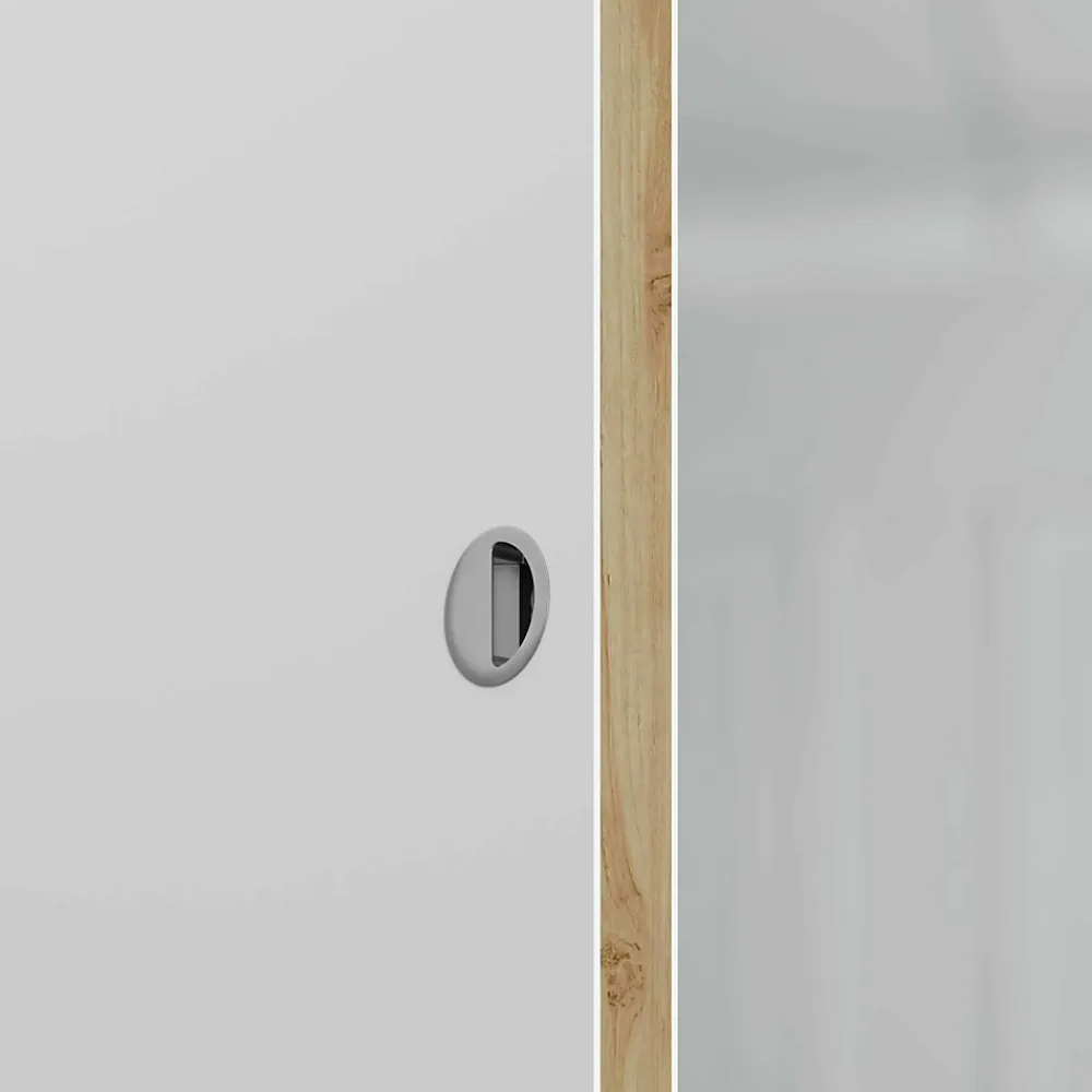 Coulicool Porte Coulissante<Porte Coulissante avec Rail - Prépeinte Plane 63 cm - Avec butée