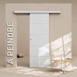Coulicool Porte Coulissante<Porte Coulissante avec Rail - Prépeinte Ligne 73 cm - Sans butée