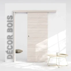 Coulicool Porte Coulissante avec Rail - Oslo 83 cm - Avec butée- Porte Coulissante