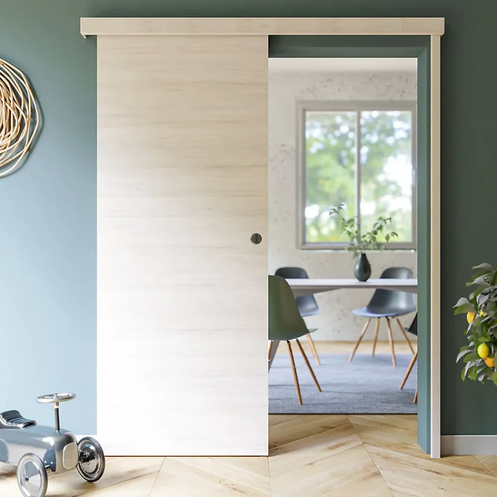 Coulicool Porte Coulissante avec Rail - Oslo 83 cm - Avec butée- Porte Coulissante