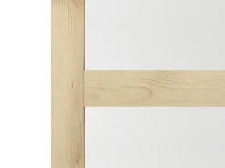 Vente-unique Porte coulissante avec système à galandage en bois et verre trempé - 3 fenêtres - H205 x L93 cm - ACOSTA II- Porte Coulissante