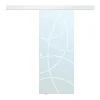 Vente-unique Porte Coulissante<Porte coulissante avec système en applique H205 x L83 cm - Verre trempé dépoli - HEIDI
