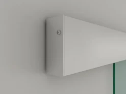 Vente-unique Porte Coulissante<Porte coulissante avec système en applique H205 x L83 cm - Verre trempé dépoli - HEIDI