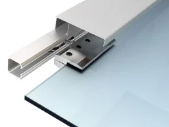 Vente-unique Porte Coulissante<Porte coulissante avec système en applique H205 x L83 cm - Verre trempé dépoli - HEIDI