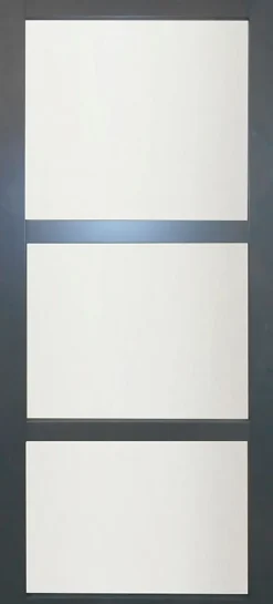 Gd Menuiseries Porte Coulissante<Porte Coulissante Blakeria Vitrée Ral7016 H204 X L93, Rail Alu Bandeau Blanc, Coquilles