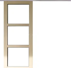 Gd Menuiseries Porte Coulissante Bois Ayous Vitrage Transparent H204 X L73, Rail Alu- Porte Coulissante