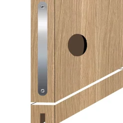 Reivilo Porte coulissante cloison Matild, H.204 x l.63 cm, sans serrure, finition chêne brut structuré- Porte Coulissante
