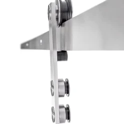 Schulte Porte coulissante complète 90x208 - verre de sécurité - porte vitrée - décor dépoli - système apparent- Porte Coulissante