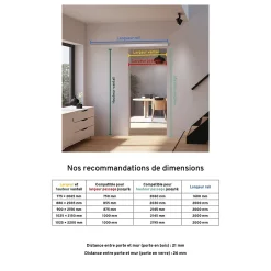 Schulte Porte coulissante complète verre - 102x220 - Porte vitrée - Décor industriel Loftstyle - Satinée - Noir- Porte Coulissante