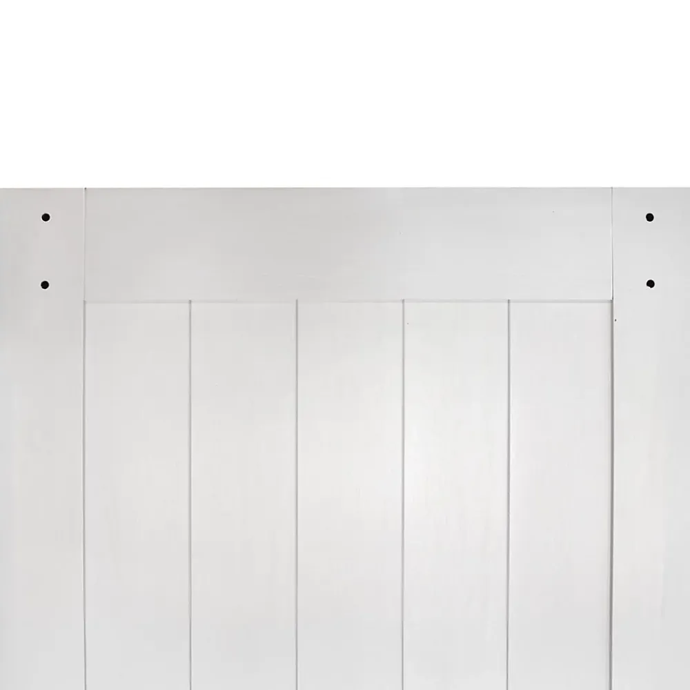 Schulte Porte coulissante complète bois - 90x215cm - blanc - système ouvert noir- Porte Coulissante