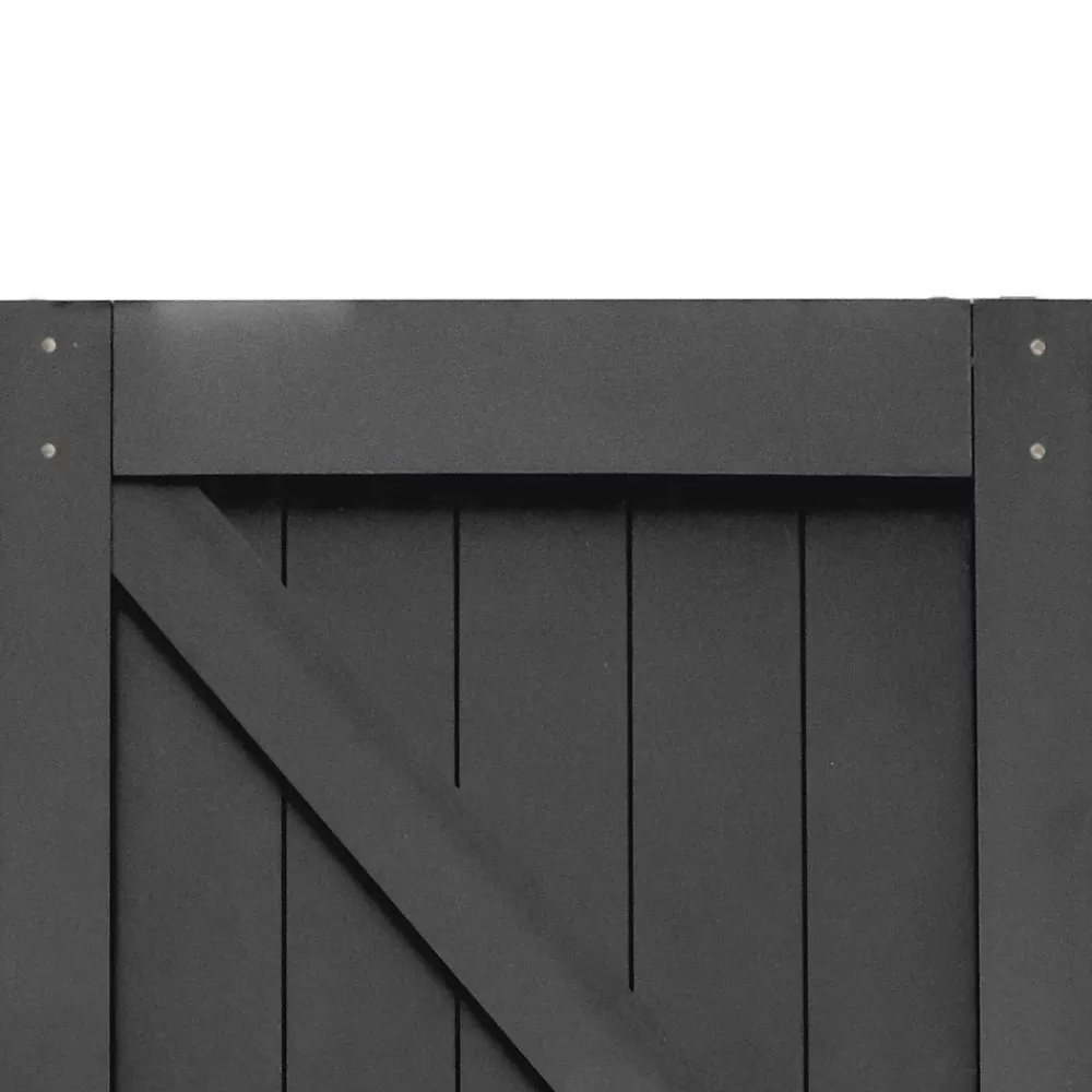Schulte Porte Coulissante<Porte coulissante complète - bois 90x215cm - chêne oak noir - système ouvert noir -Softclose