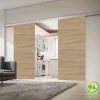 Schulte Porte Coulissante<Porte coulissante complète - 176x203 - décor chêne - double porte - poignée ronde - double softclose