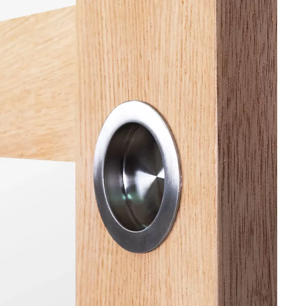 GoodHome Porte coulissante Connemara vitrée H.204 x l.83 cm- Porte Coulissante