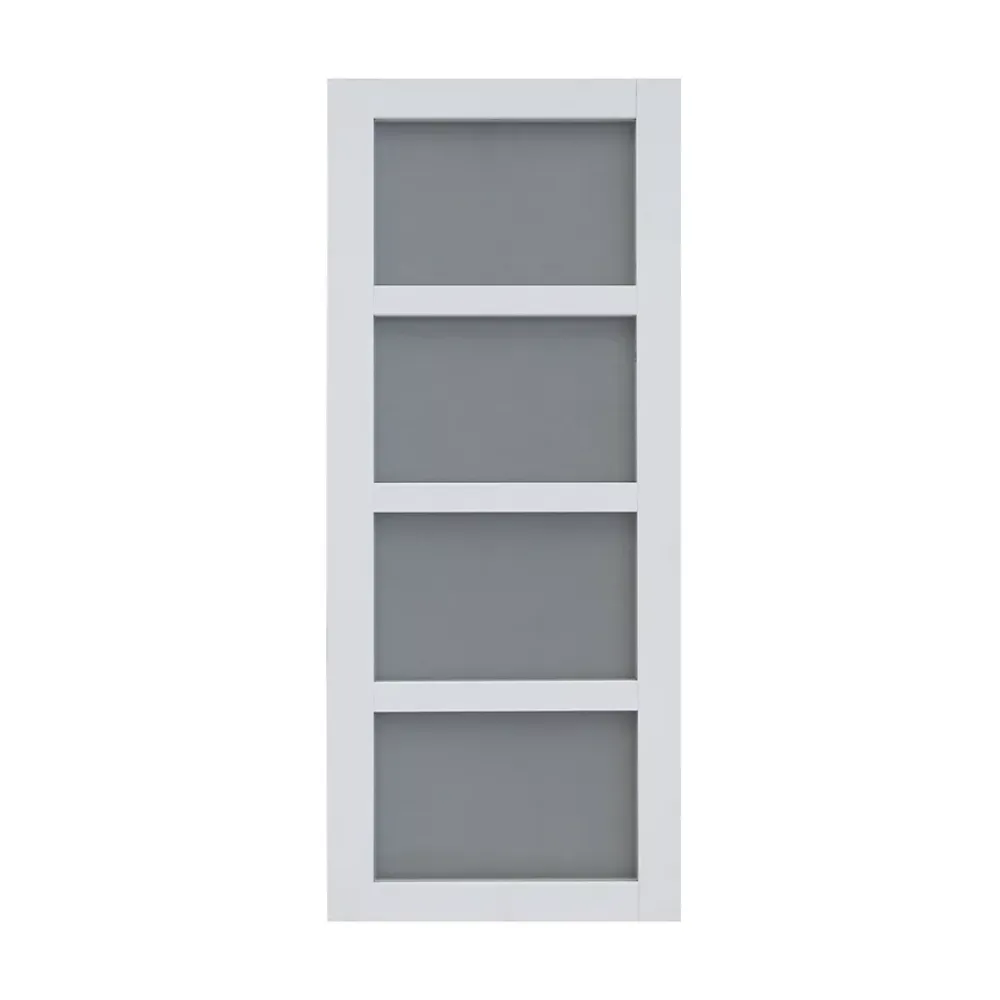 Porte coulissante Connemara 4 carreaux blanc H.204 x l.83 cm- Porte Coulissante