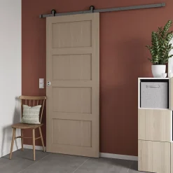 GoodHome Porte coulissante Connemara chêne H.204 x l.83 cm- Porte Coulissante