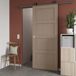 GoodHome Porte coulissante Connemara chêne H.204 x l.83 cm- Porte Coulissante