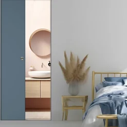Bloc Porte<Porte coulissante Exmoor blanc H.204 x l.73 cm