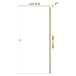 Bloc Porte<Porte coulissante Exmoor blanc H.204 x l.73 cm