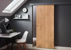 Porte coulissante Exmoor chêne H.204 x l.83 cm- Porte Coulissante